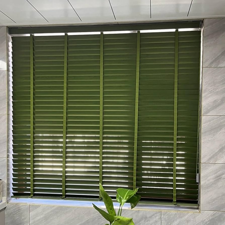 ウッドブラインドカーテンｗ78ｘｈ208 Amazon｜ウッドブラインド グリーン 木製ブラインド カーテン